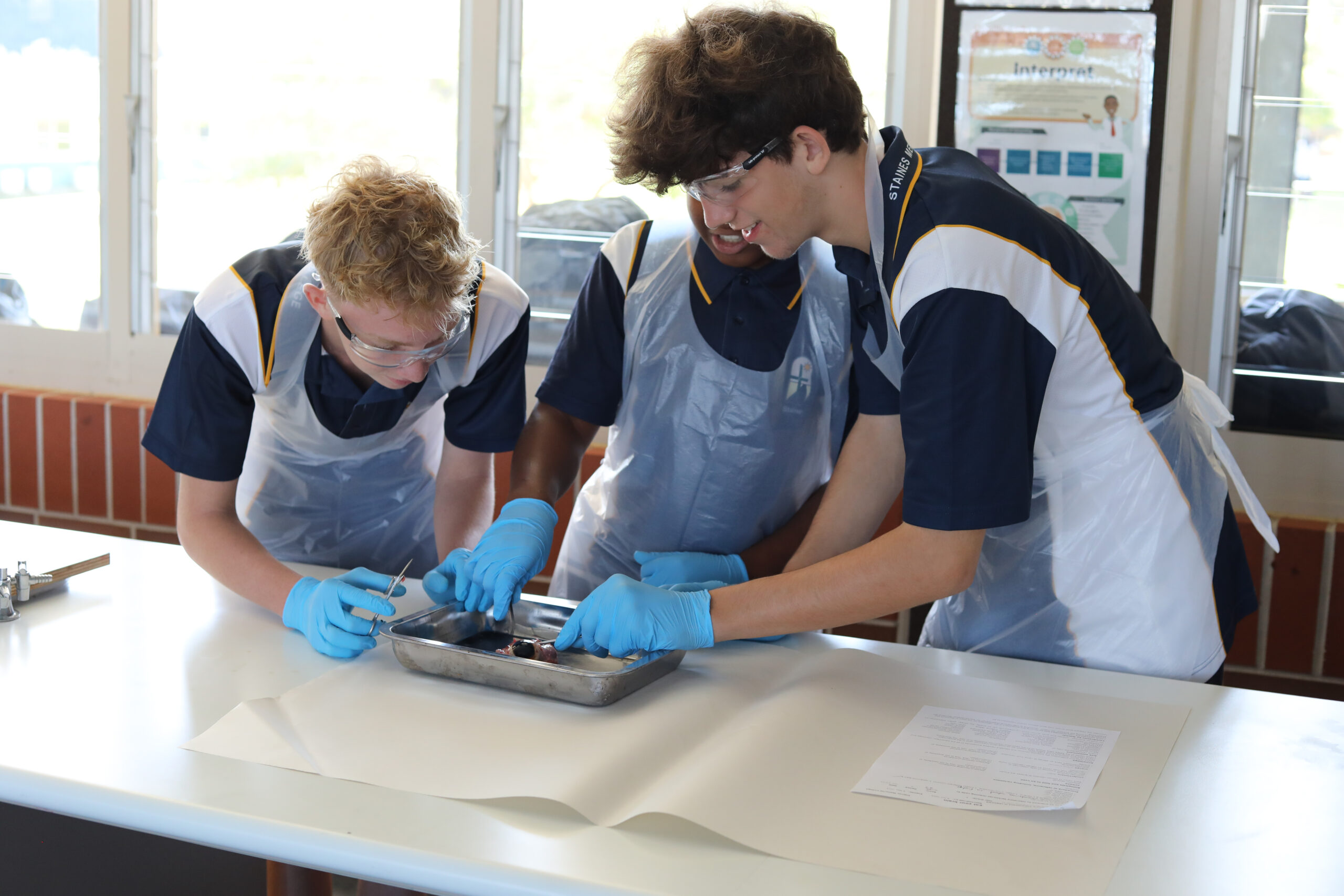 Private High School student sitting in their classroom